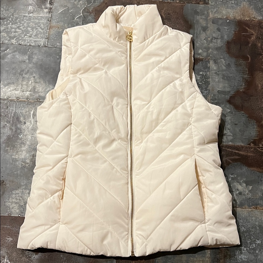 Like New Michael Kors Winter White Quilted Women's Vest
